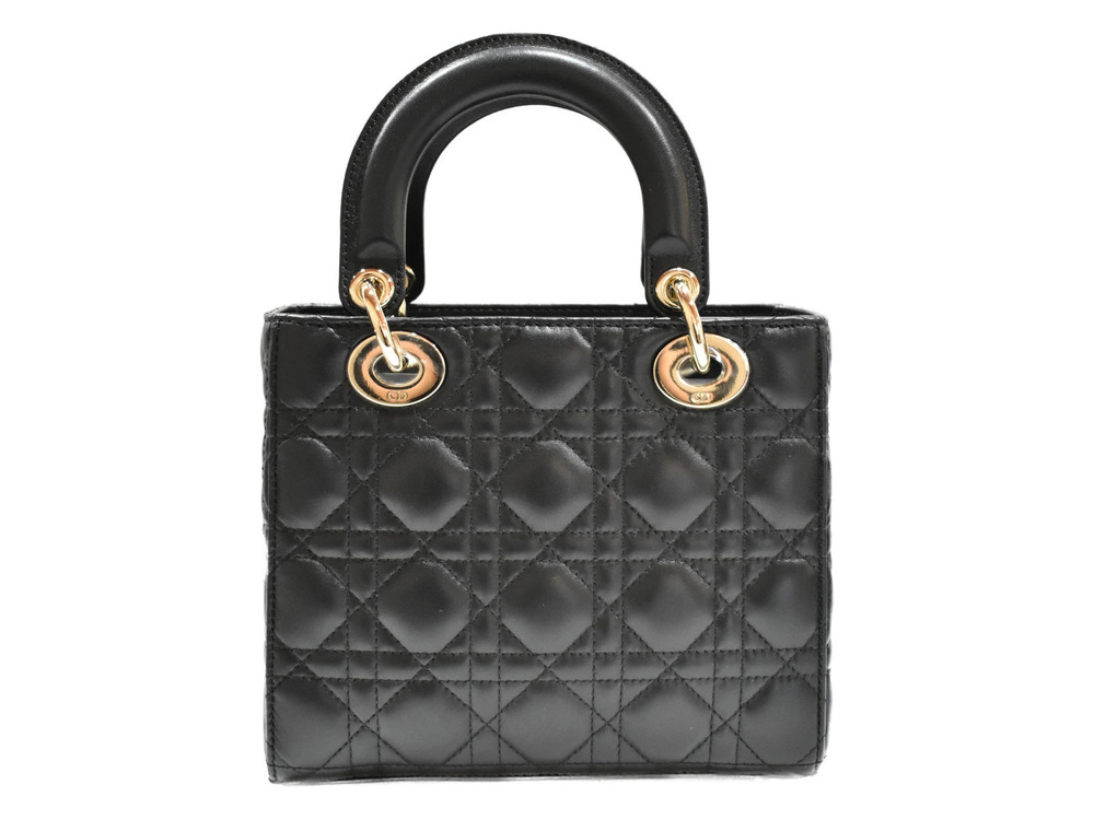 Dior Shoulder ABC LADY MY Handbag  Calfskin Black Cannage Bag